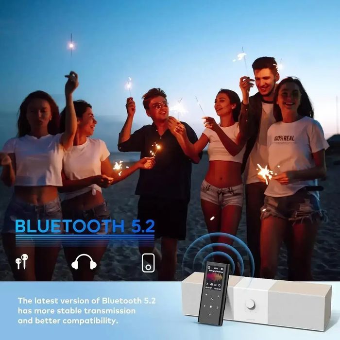 64 ГБ MP3 плеєр ZOOAOXO M600 з Bluetooth 5.2, вбудований HD динамік