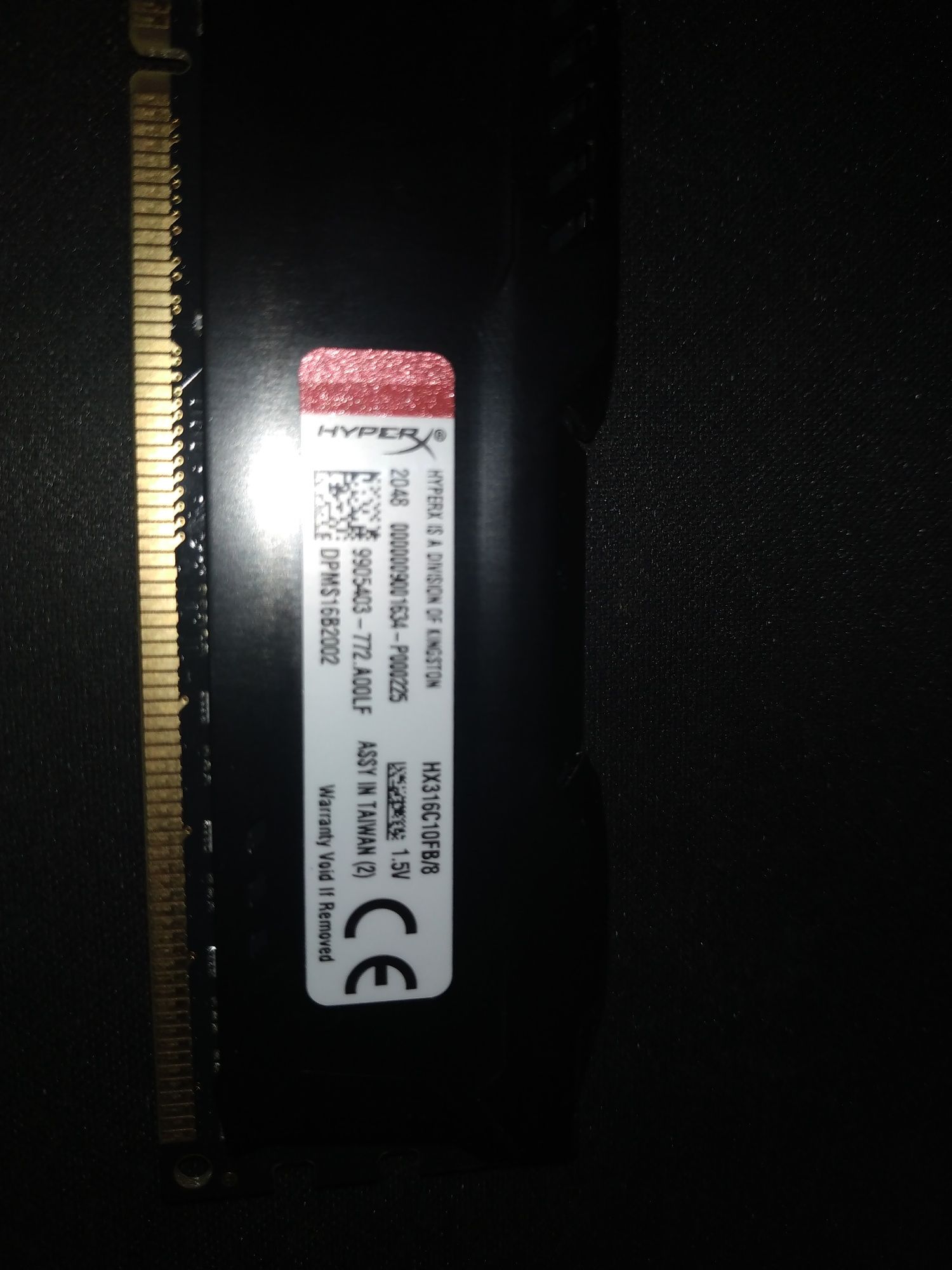 HyperX fury 8gb DDR3 1600mhz cl10