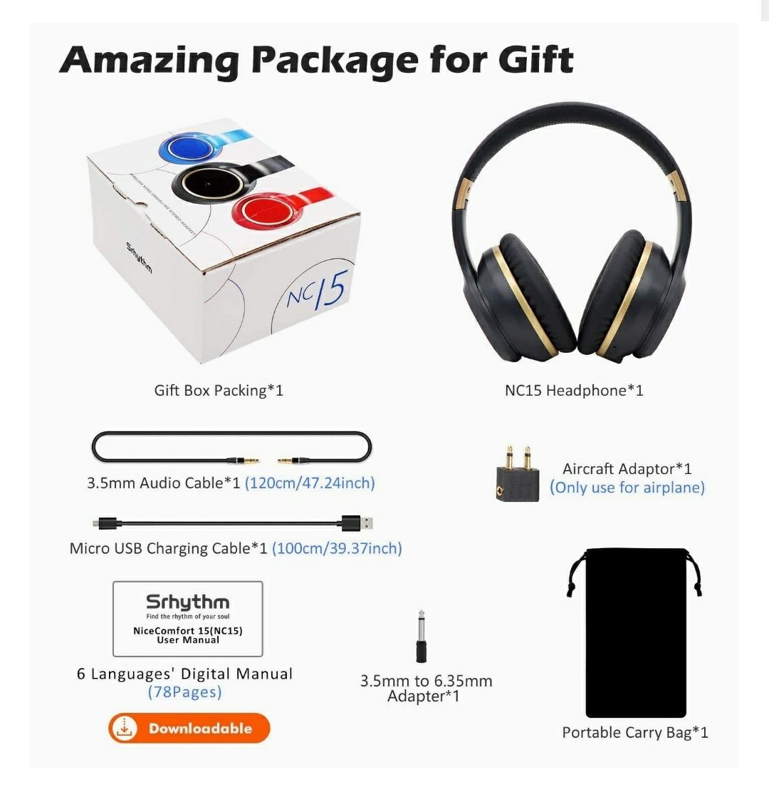 Блютуз наушники Srhythm NC15 Black EU
