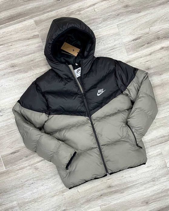 !SALE! Пуховик Nike NSW Black Grey XS S M L XL XXL куртка найк зимова