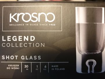 Krosno Legend Collection Shot Glass 6 szt. Kieliszki do wódki/likieru