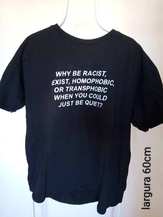 T-shirt frase, tamanho grande ver fotos