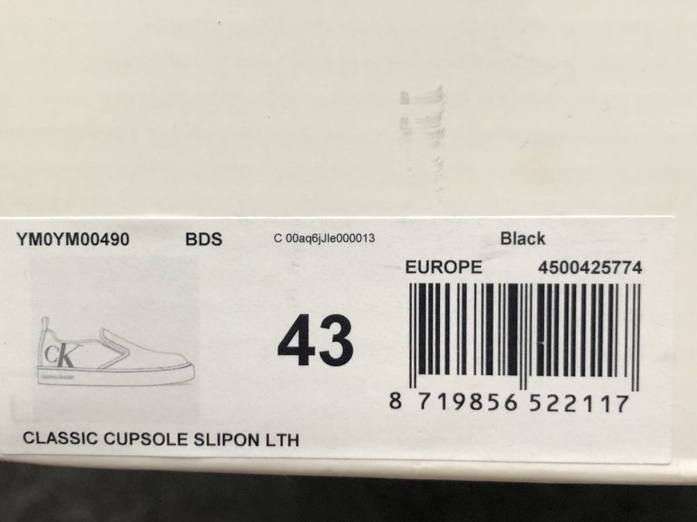 Buty męskie Calvin Klein Classic Cupsole Slipon 43