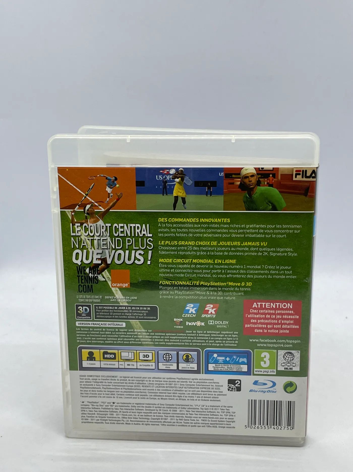 TopSpin 4 PS3 Po Angielsku Kompletna