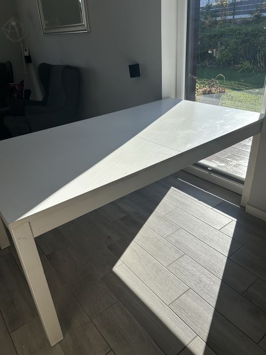 Stół sosnowy biały szer. 95 cm na 175/218/260