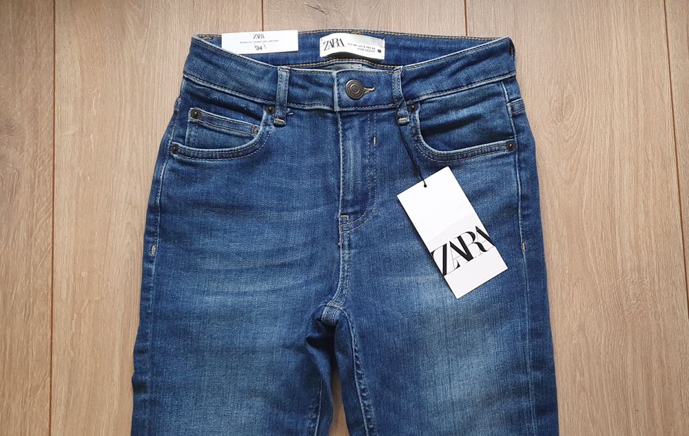 Jeansy skinny Zara 34 piękny kolor
