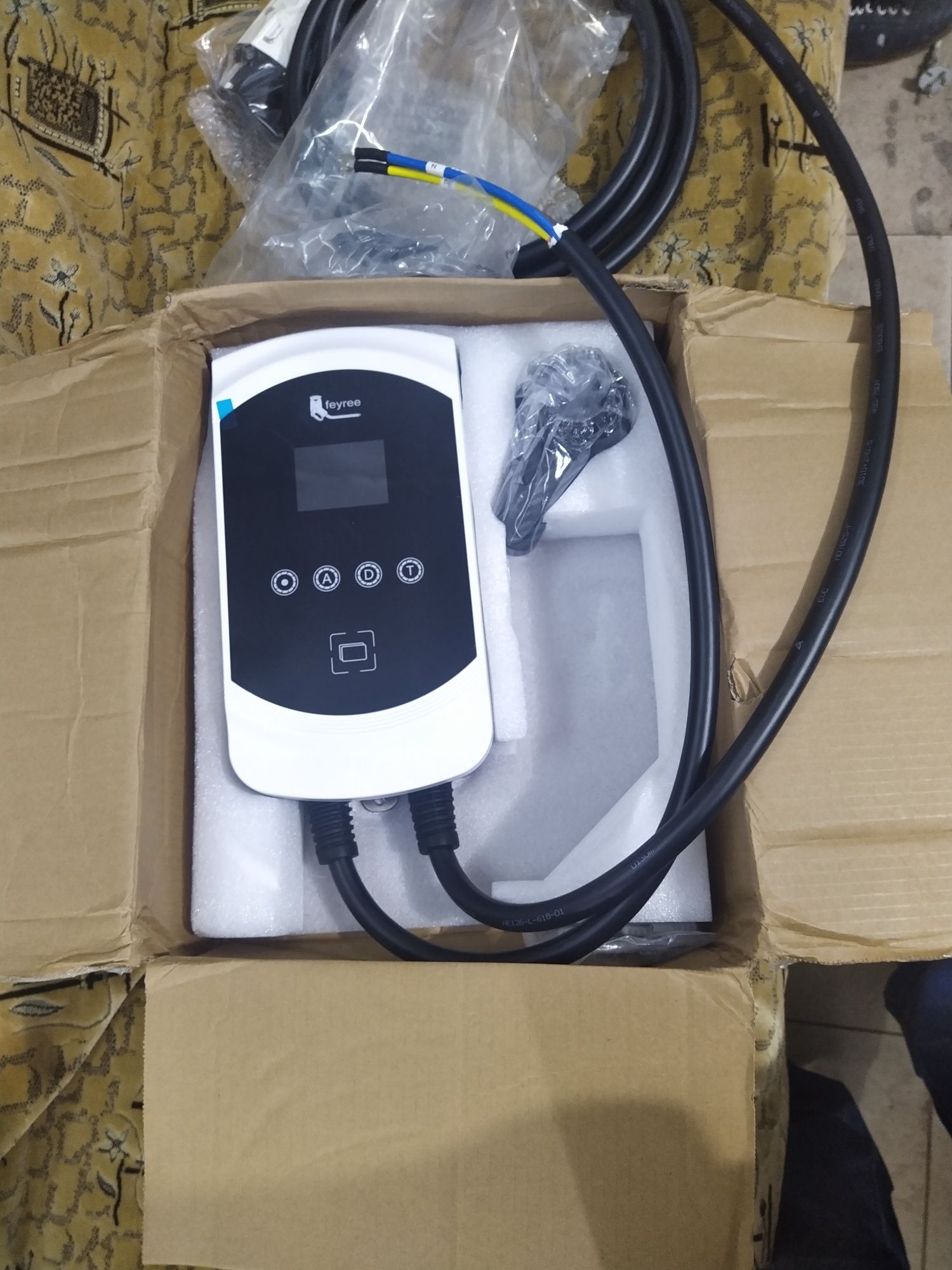 Feyree Type1, 12KW 50A Wi Fi Зарядная станция 5м Tesla и тр быстрая