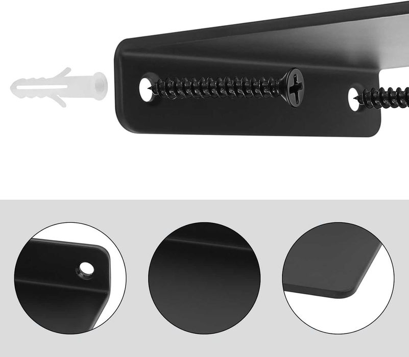 Regał, mała półka ścienna do kuchni, łazienki 11 x 10 x 2,3 cm, 2 szt.