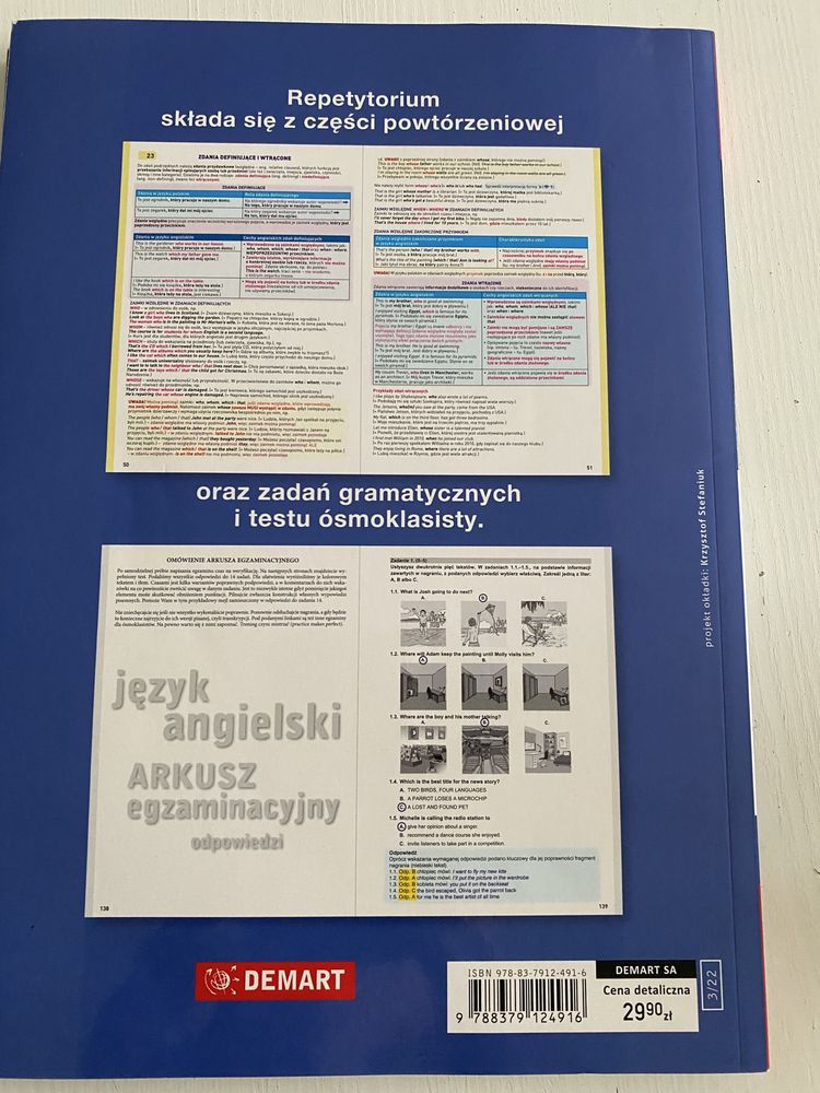 Język angielski, egzamin ósmoklasisty