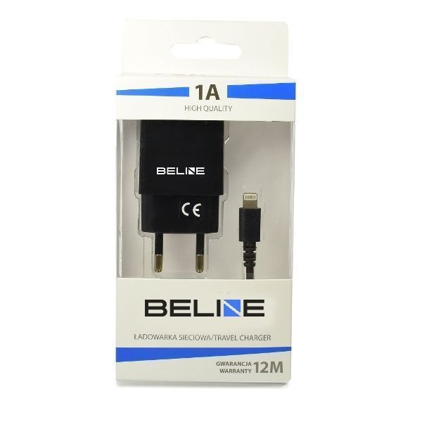 Beline Ład. Siec. 1Xusb + Lightning 1A Czarna/Black Iphone 5/6/7/8/X