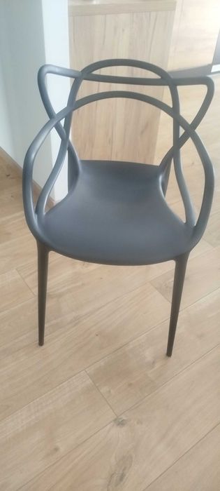 Krzesło czarne tworzywo (4 szt.)