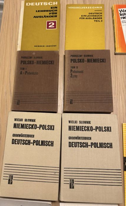 16 książek - specjalistyczne słowniki niemiecko polskie - zestaw