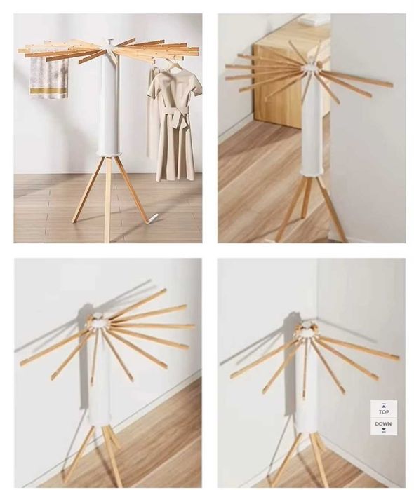 Stojak do suszenia ubrań, nowy, designerski, składany,