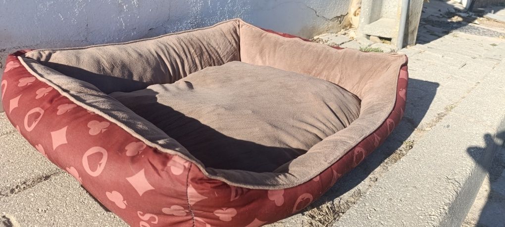 Caminha de cao com almofada