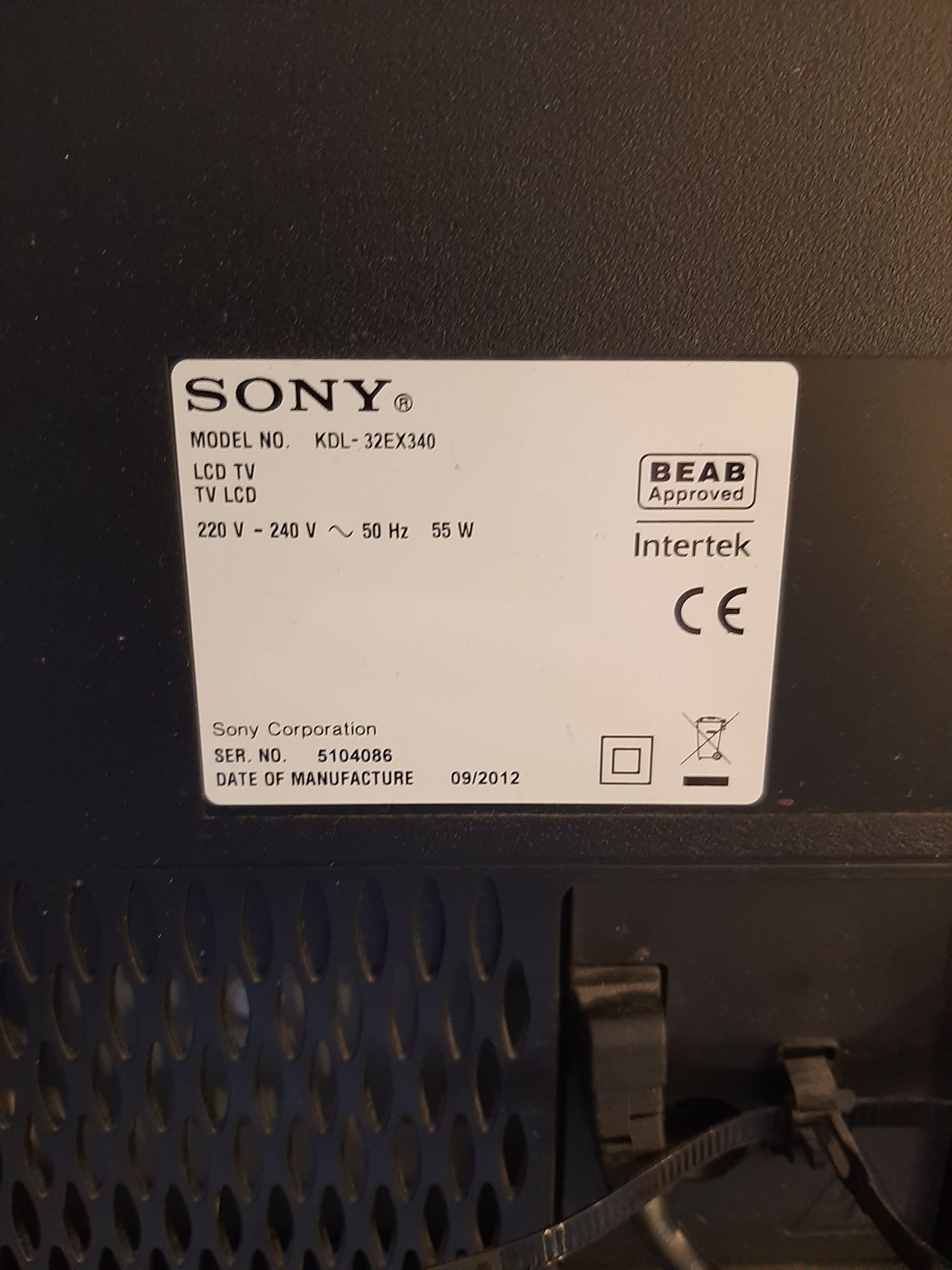 Telewizor firmy Sony Bravia KDL-32EX340