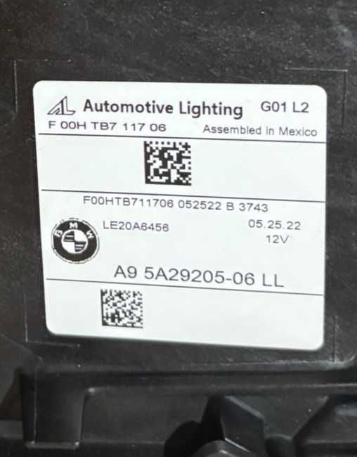 BMW X3 X4 G01 G02 LIFT LCI Lampa przód Full Led Adaptive Shadow Line