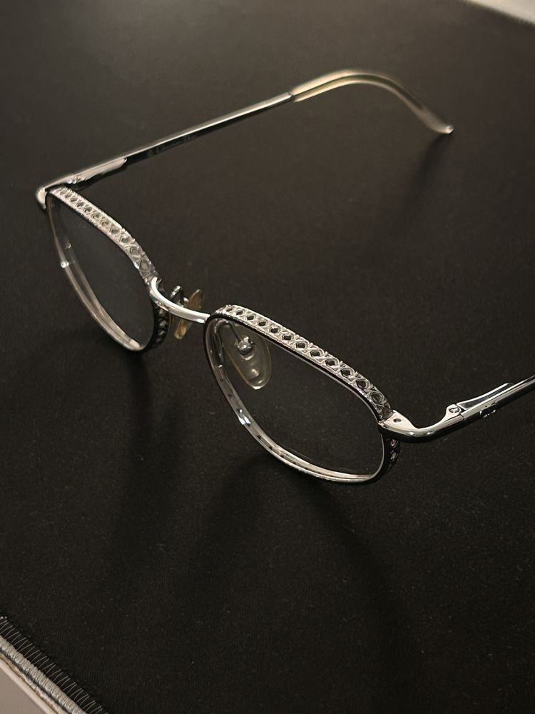 Okulary retro Cristian Dior z lat 90-tych Rzadka srebrna oprawka