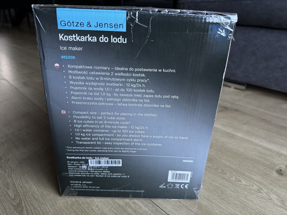 Kostarka do lodu czarna NOWA nie otwierana goetze and jensen