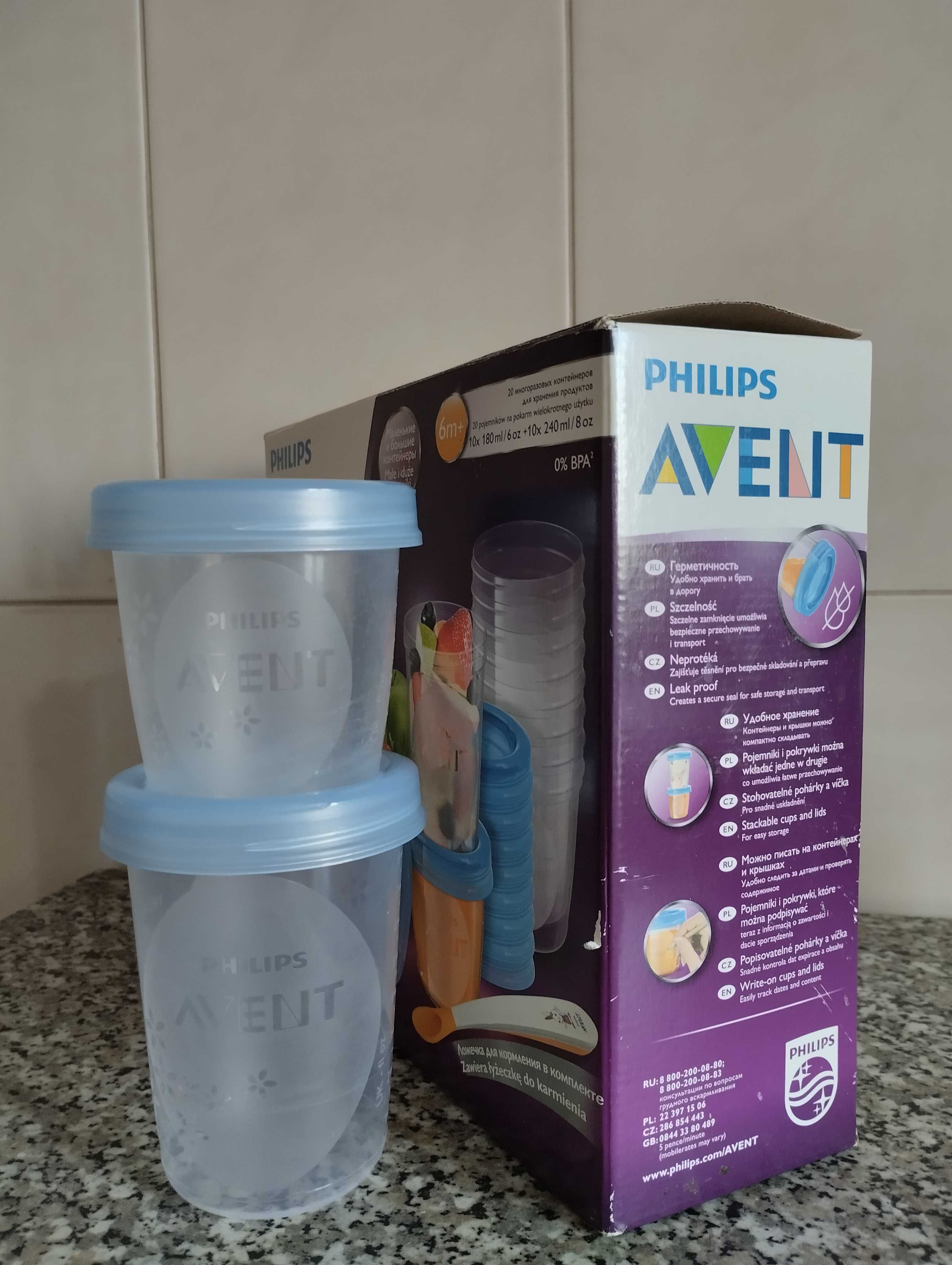 Контейнеры Phillips avent 10 шт, 240+180 мл