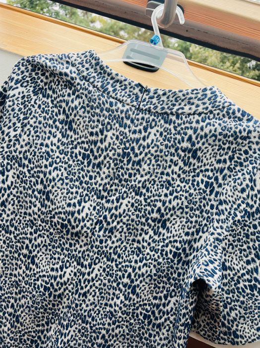 Sukienka midi w panterkę Poza rozmiar 42/XL