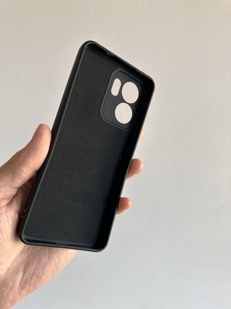 Etui Silicon czarne + SZKŁO cały ekran 9D do OPPO RENO 13F 5G