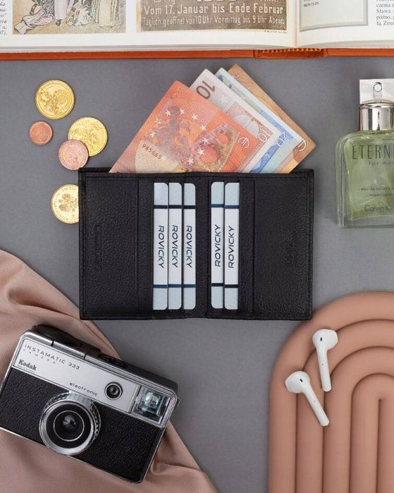 skórzane etui na karty z systemem rfid - 4u cavaldi
