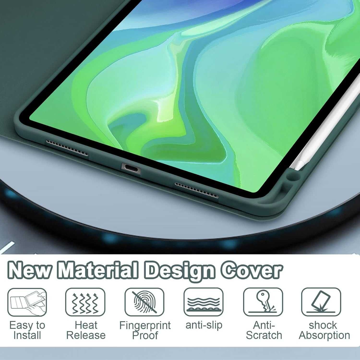 GOOJODOQ etui klawiatura LED RGB do iPad Air 4 / 5 A2588 A2589 A2591