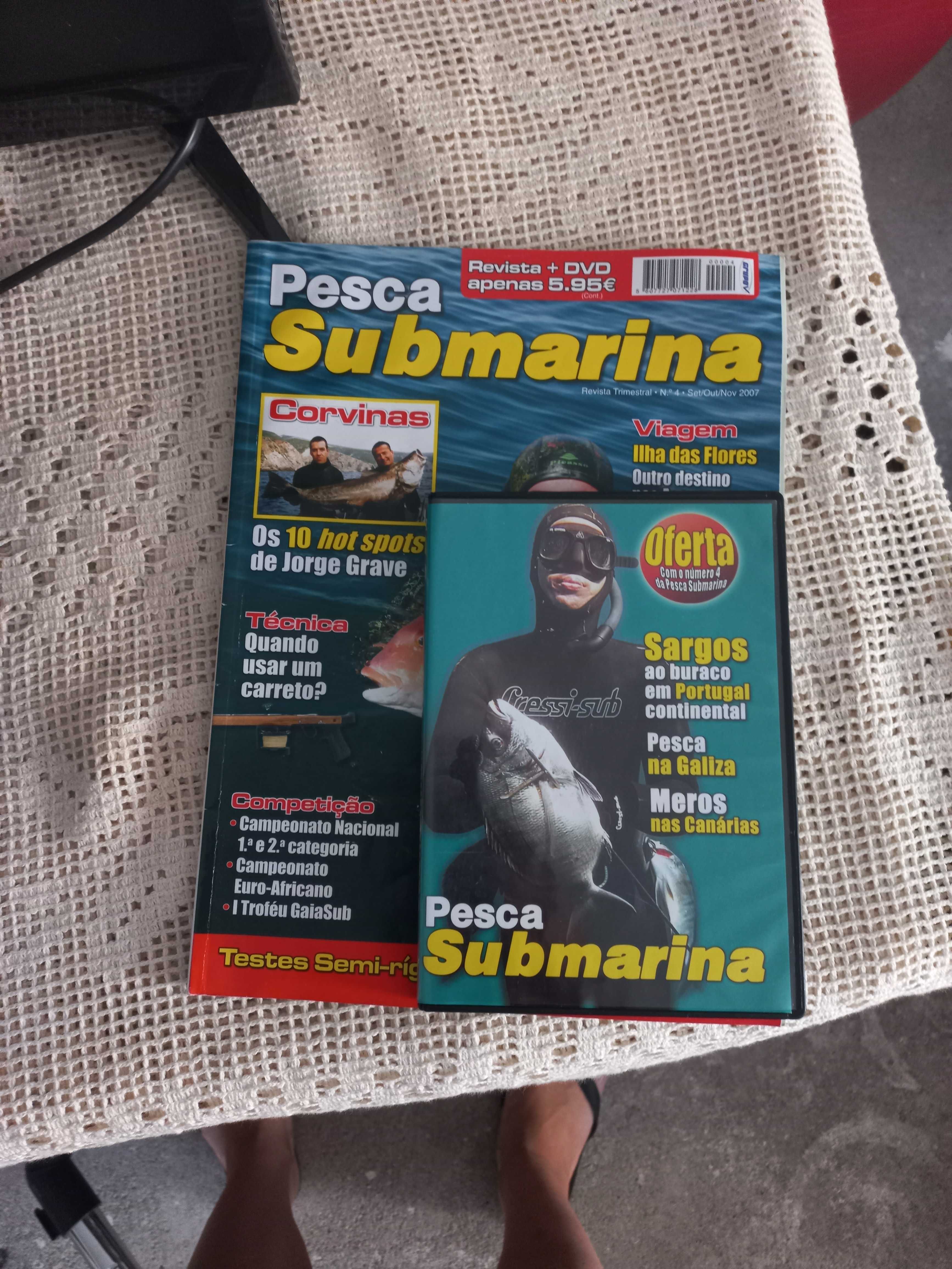 Dvds e revista pesca submarina