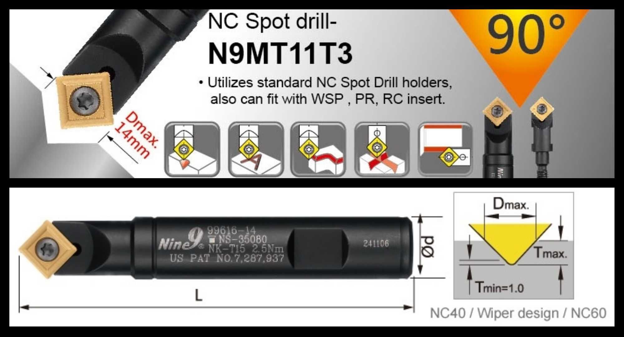 Центровка Nine9 99616-14 NC Spot Drill