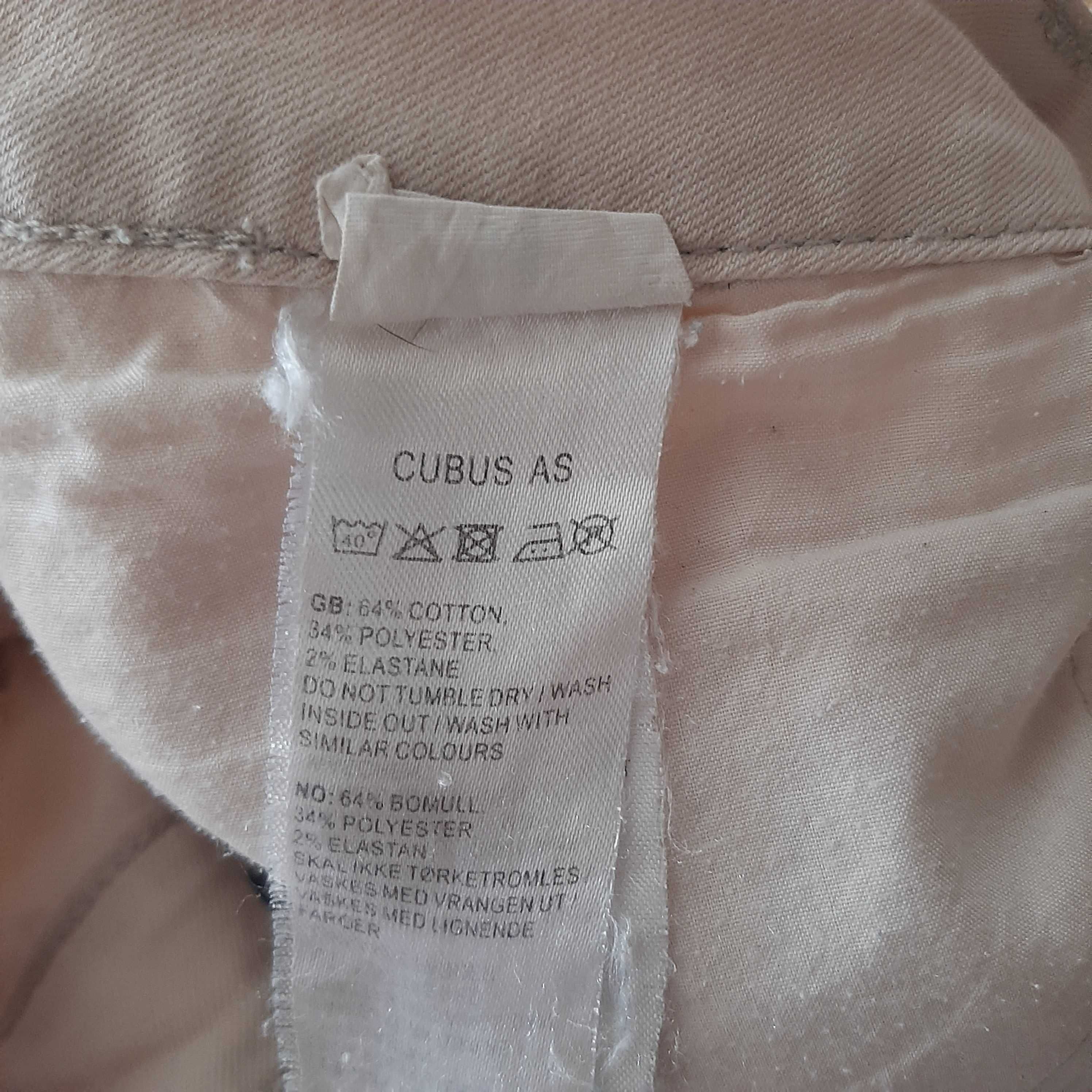 Jasne beżowe kremowe spodnie chino chinosy damskie Cubus M 38 L 40