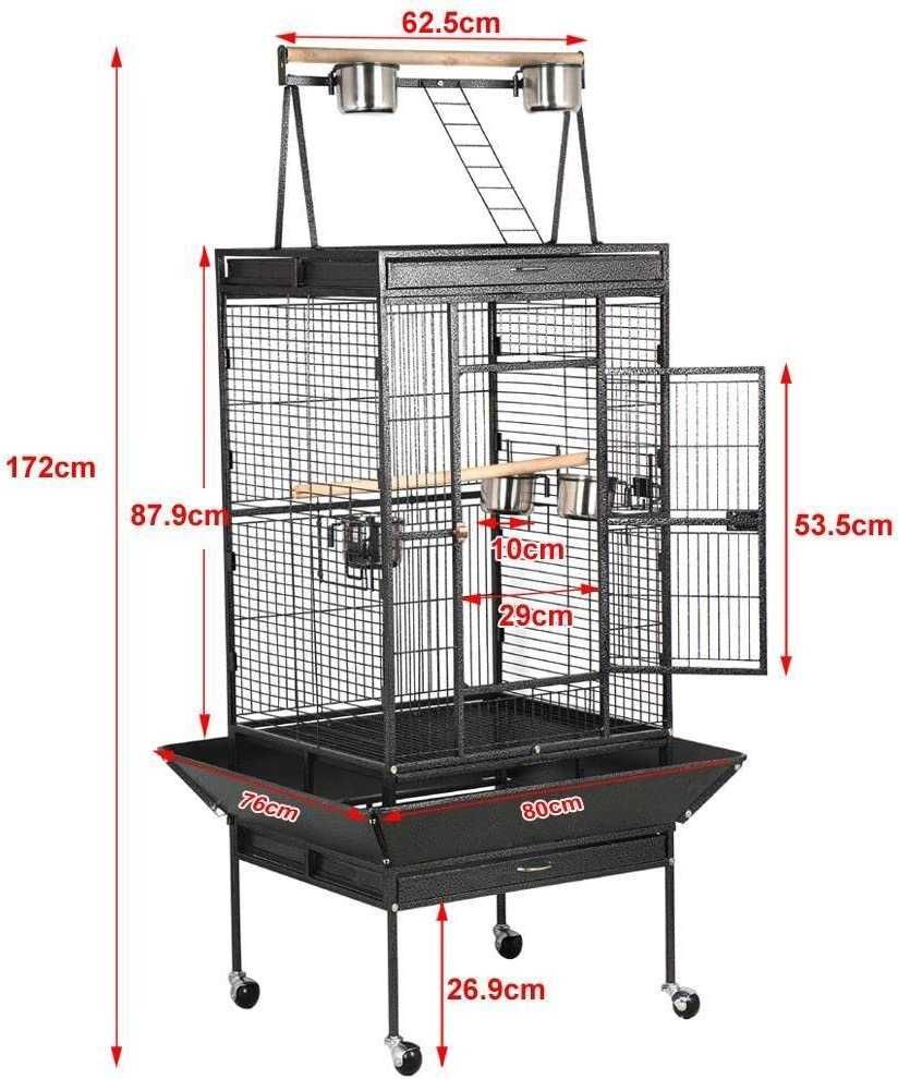 NOVO! Gaiola para Papagaio 82 x 77 x 165 cm