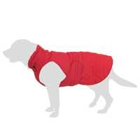 Czerwony, pikowany płaszcz dla psa - rozmiar 50 cm