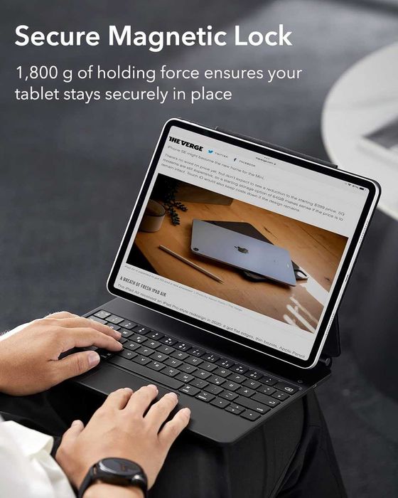 ESR Rebound Magnetic Keyboard iPad Pro 12.9'' etui klawiatura Touchpad