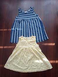 2 letnie bawełniane sukienki 74 cm Pepco H & M