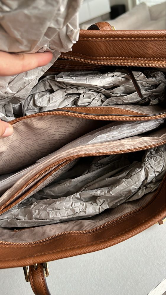 Torebka Michael Kors JET brązowa + worek przeciwkurzowy