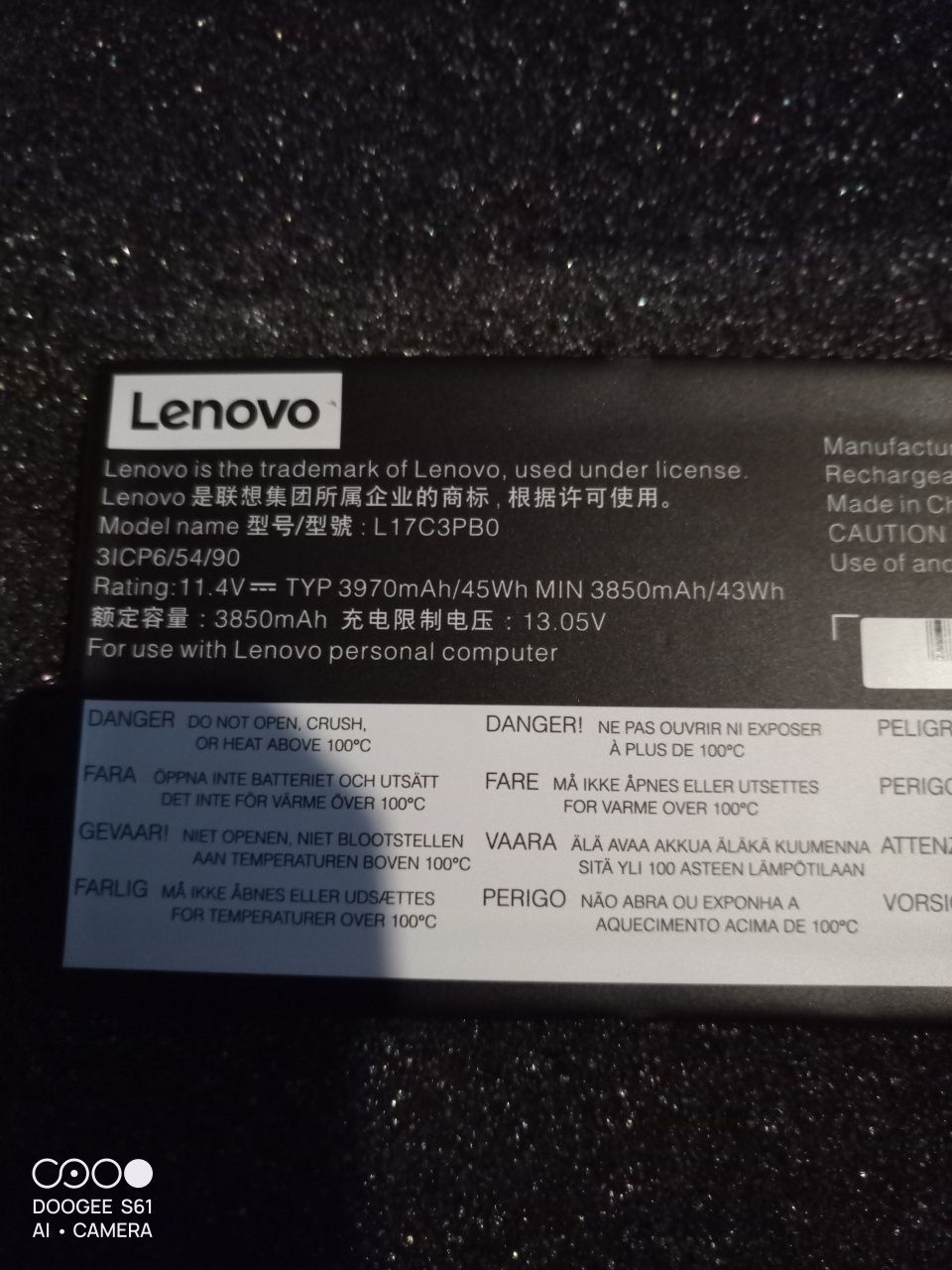 Bateria do laptopa Lenovo