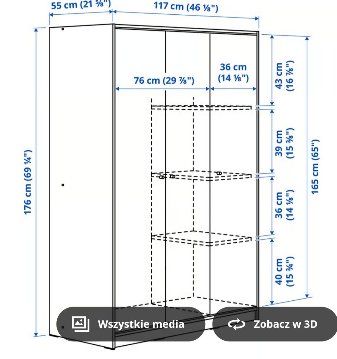Szafa ikea kleepstad