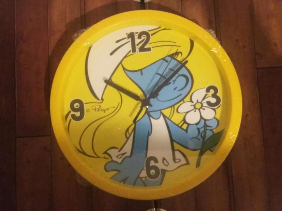 Relógio parede Smurfs (novo na embalagem)