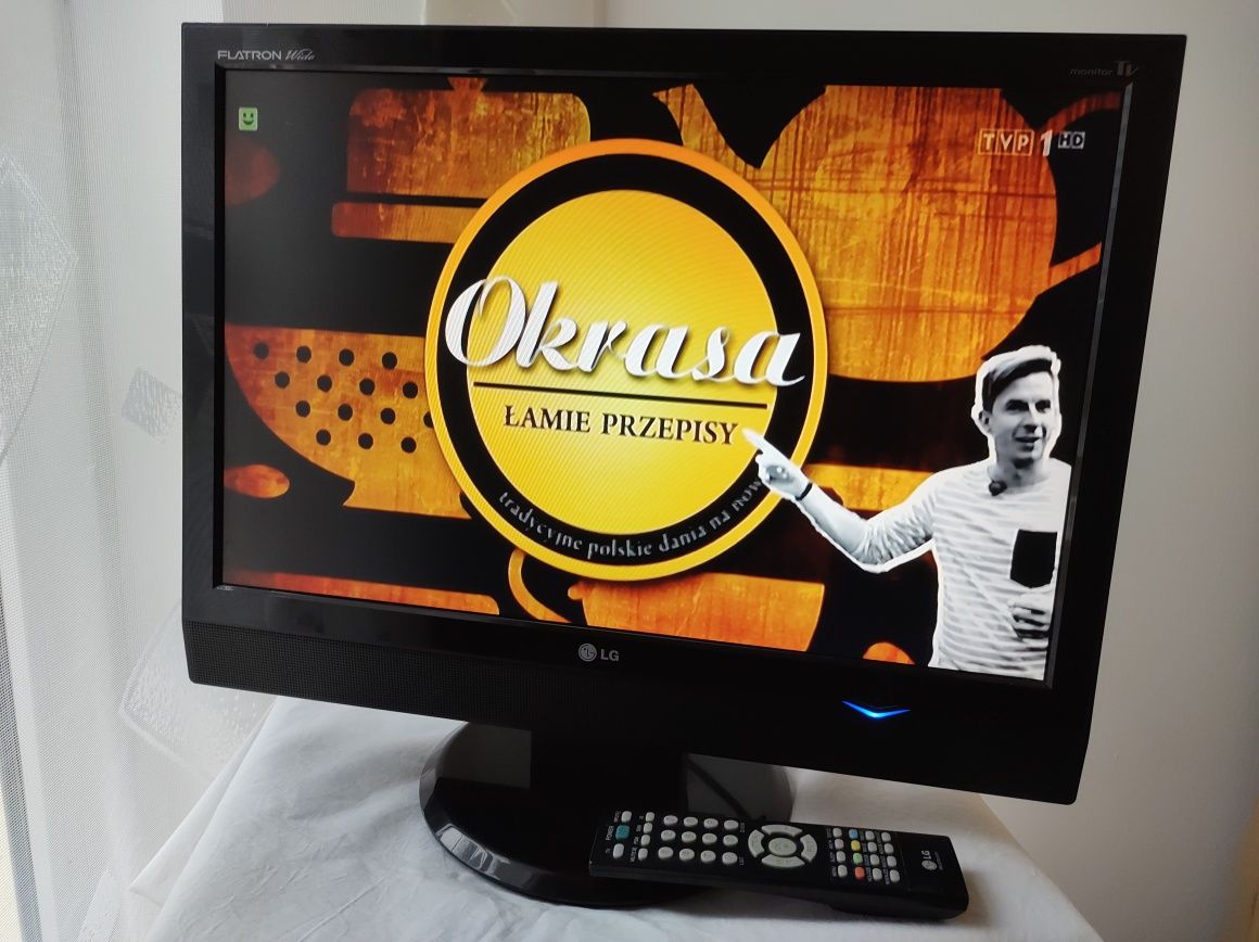 Monitor telewizor LG Flatron Wide M228WA SCART DVI głośniki  pilot