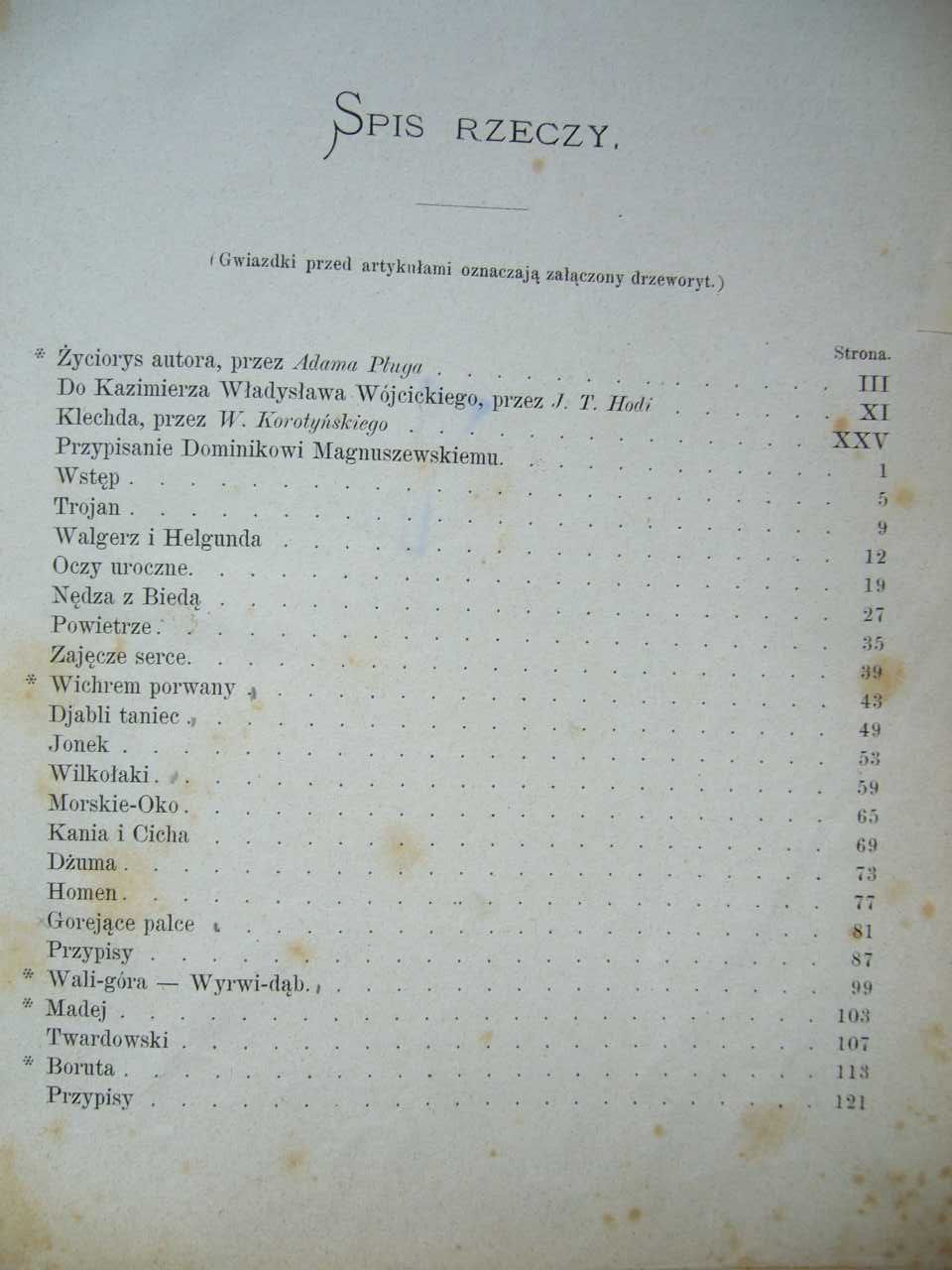 KLECHDY Starożytne podania i powieści ludowe. Kazimierz Wójcicki