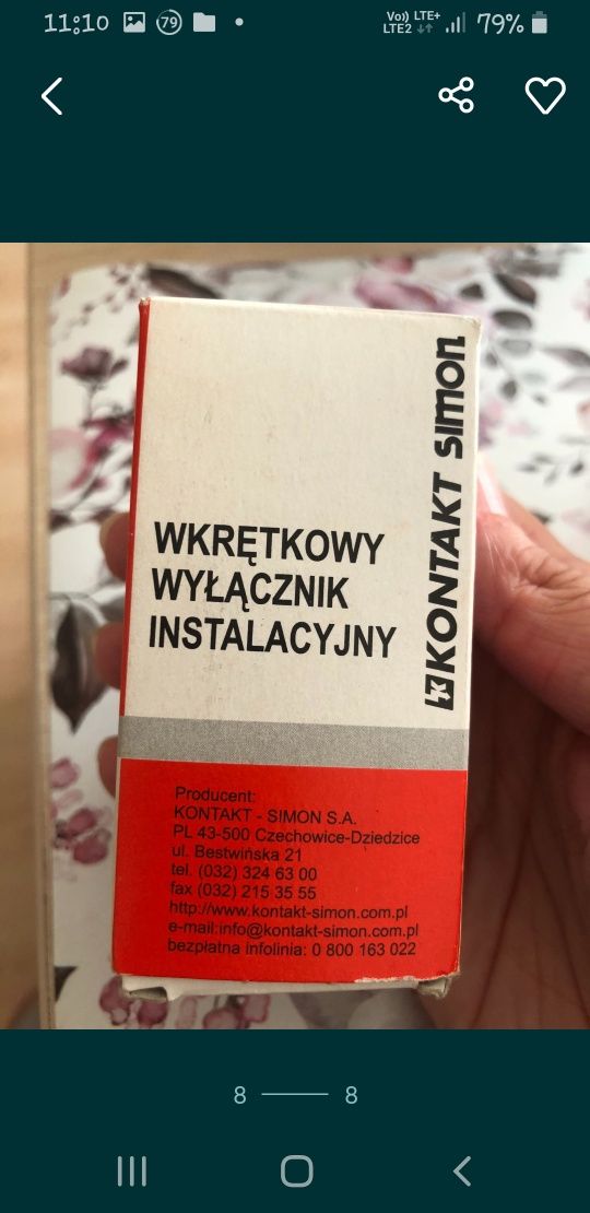 Nowy bezpiecznik automatyczny kontakt Simon Nowe wysoka jakosc