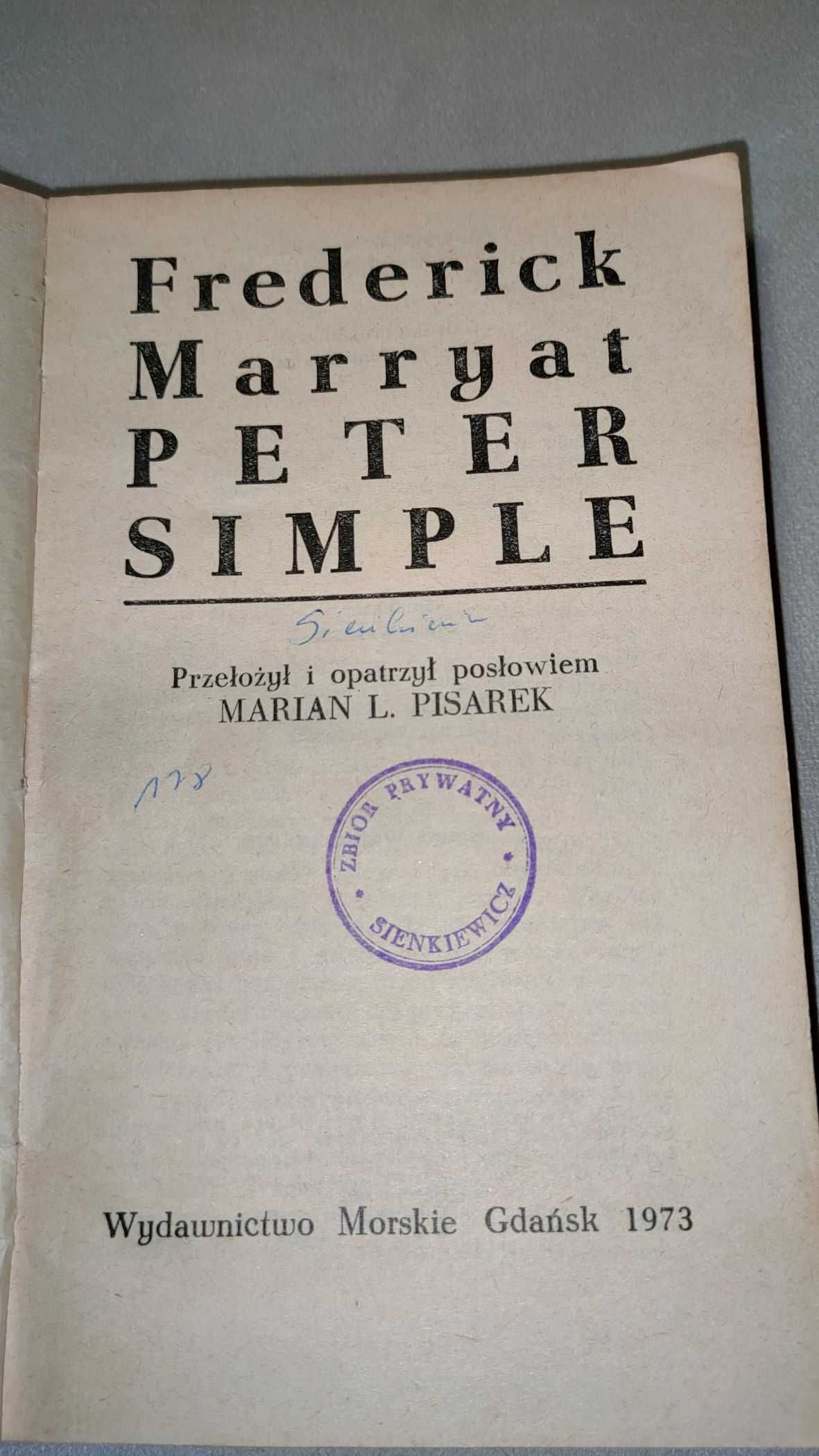 „Peter Simple” Frederick Marryat + GRATIS książka