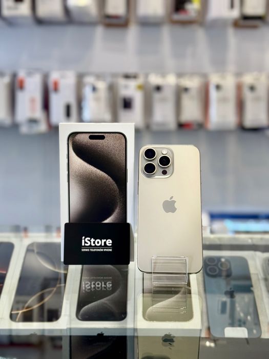 iPhone 15 PRO MAX 256 GB • Natural Titanium • 88% bateria • GWARANCJA