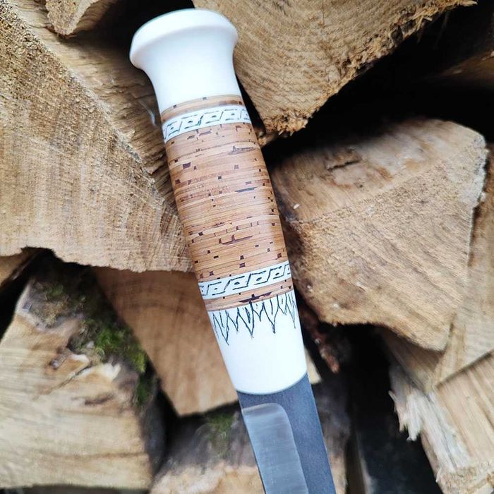 Нож финка "Пуукко", N690, авторская работа