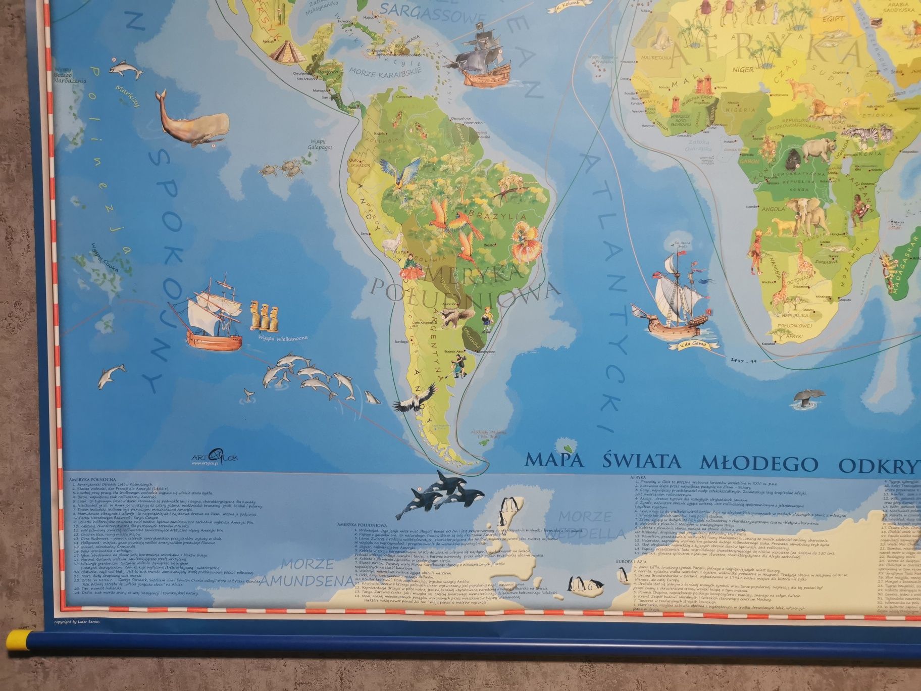 Mapa ścienna Świat Młodego Odkrywcy
