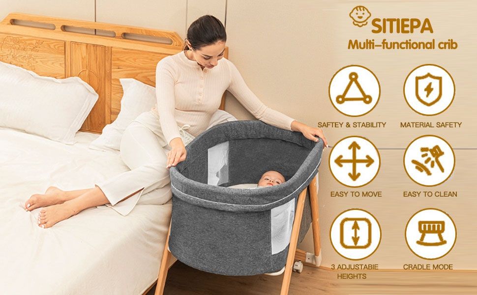 Łóżeczko dziecięce i niemowlęce składane na kółkach kołyska