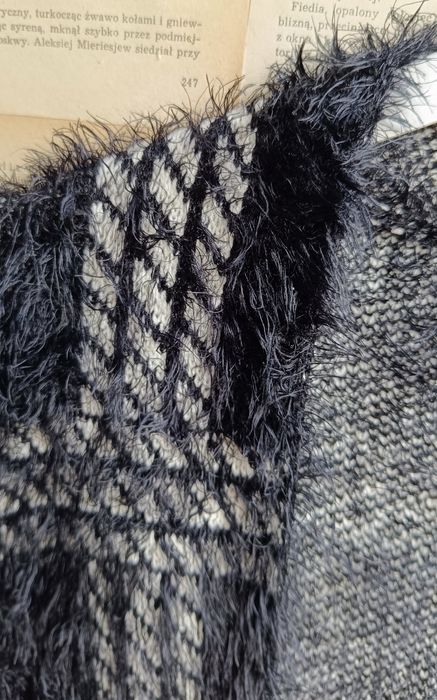 Sweter kardigan XL biust 60x2  '90s vintage hygge casual Shaggy lata '