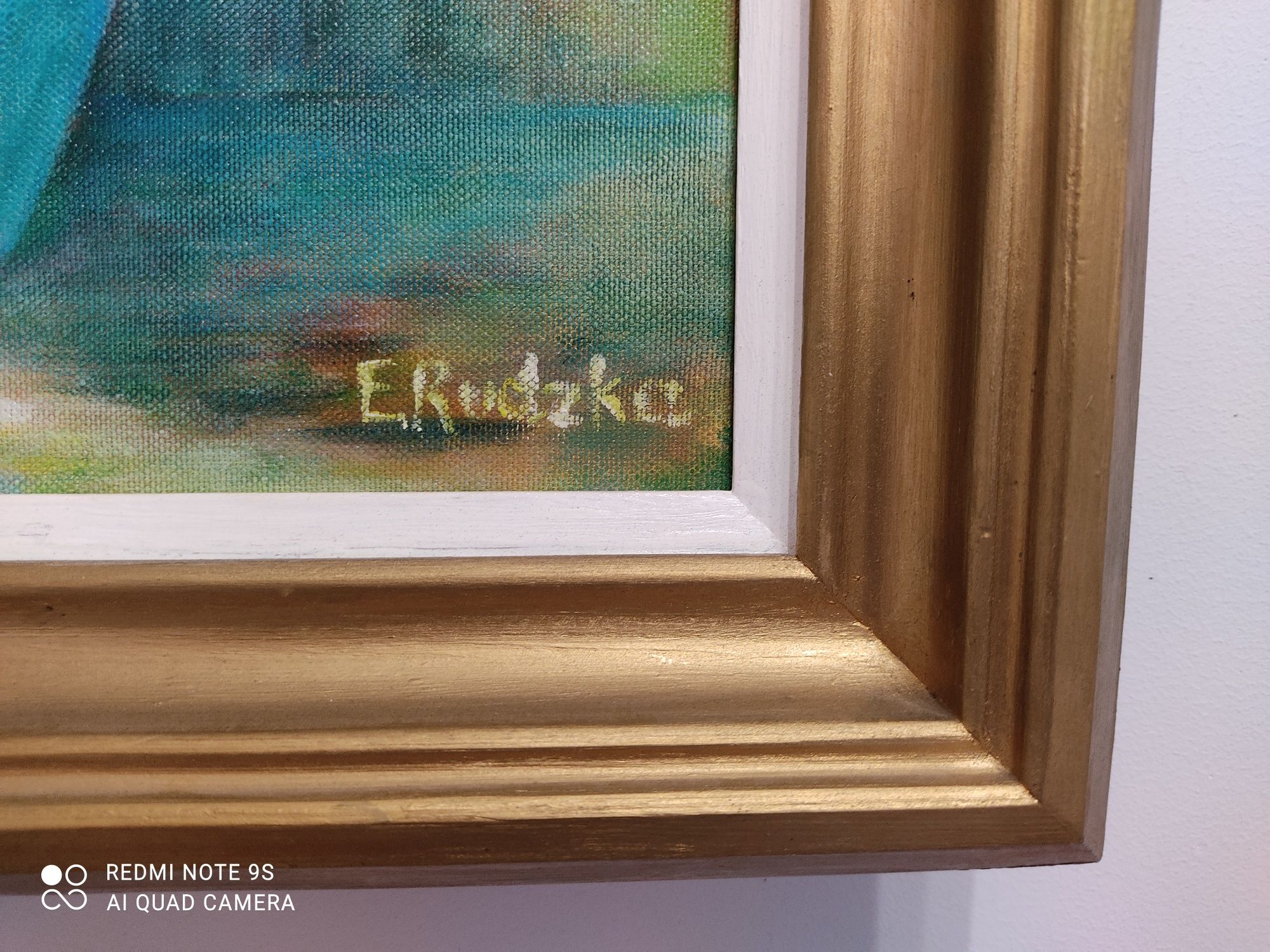 E.Rudzka"Stokrotki"-przepiękny obraz olejny na płótnie!