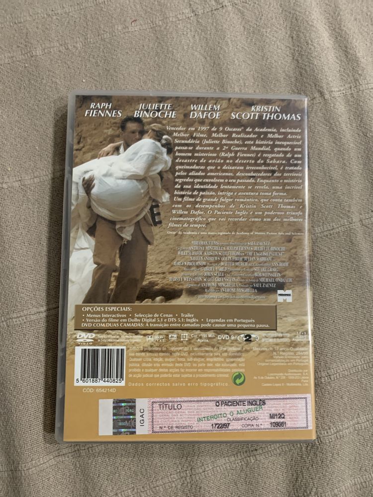 DVDs - Next, Promessas Perigosas, Marcha dos Pinguins, Paciente Inglês