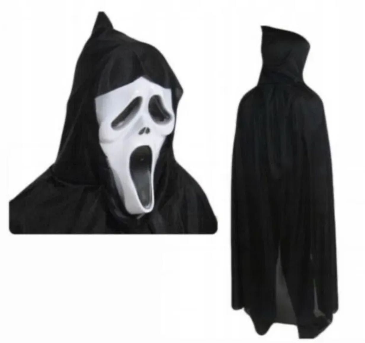 HALLOWEEN STRÓJ PRZEBRANIE peleryna maska krzyk śmierć dorosłych